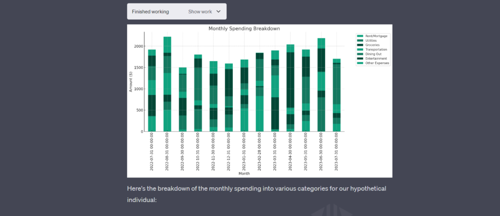 code interpreter analyzing your own data